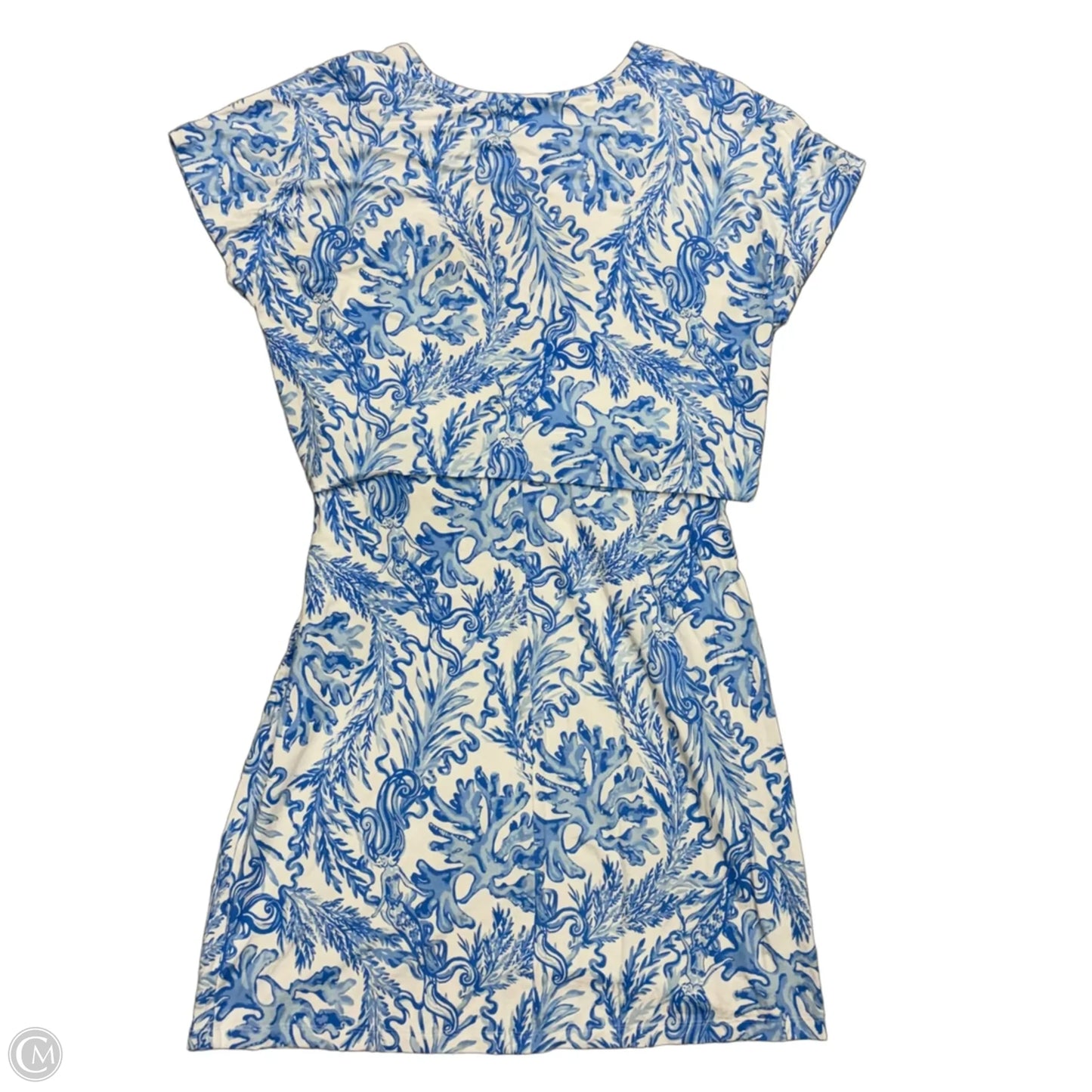 Dress Designer By Lilly Pulitzer In Blue & White, Size: L