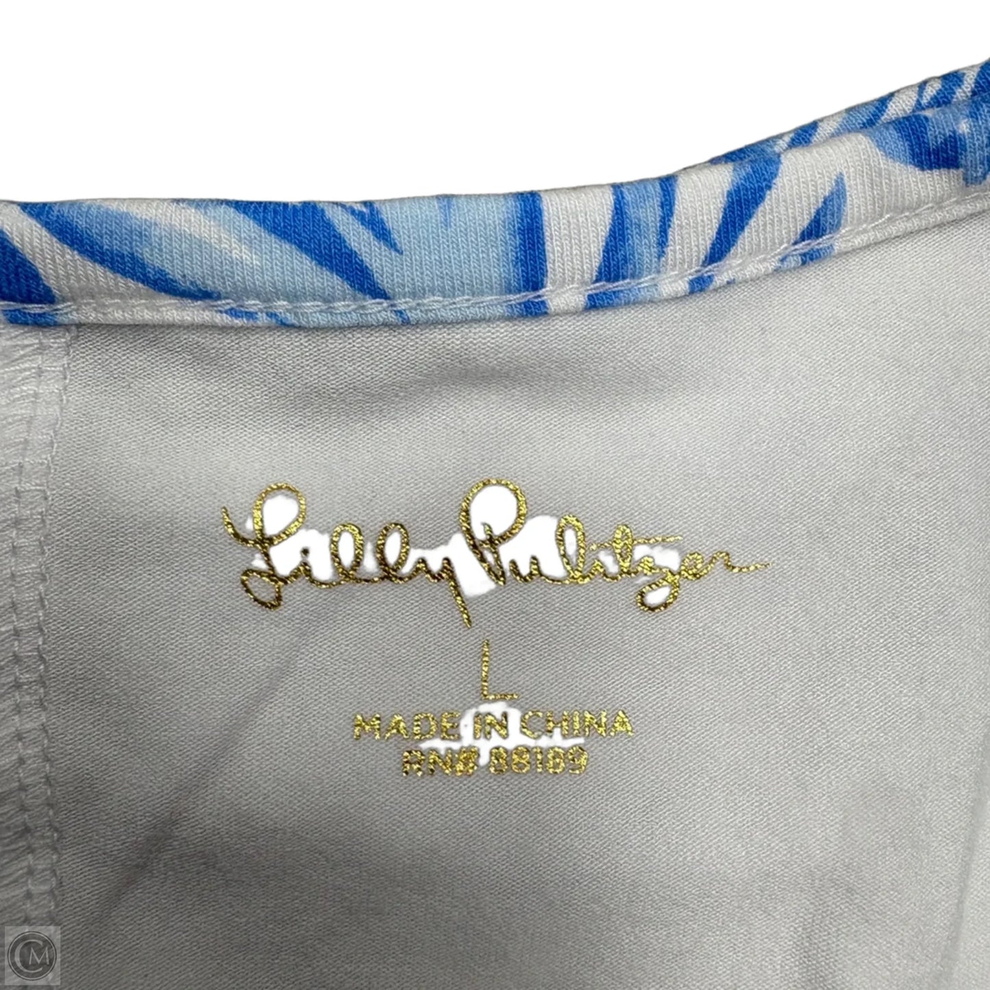 Dress Designer By Lilly Pulitzer In Blue & White, Size: L