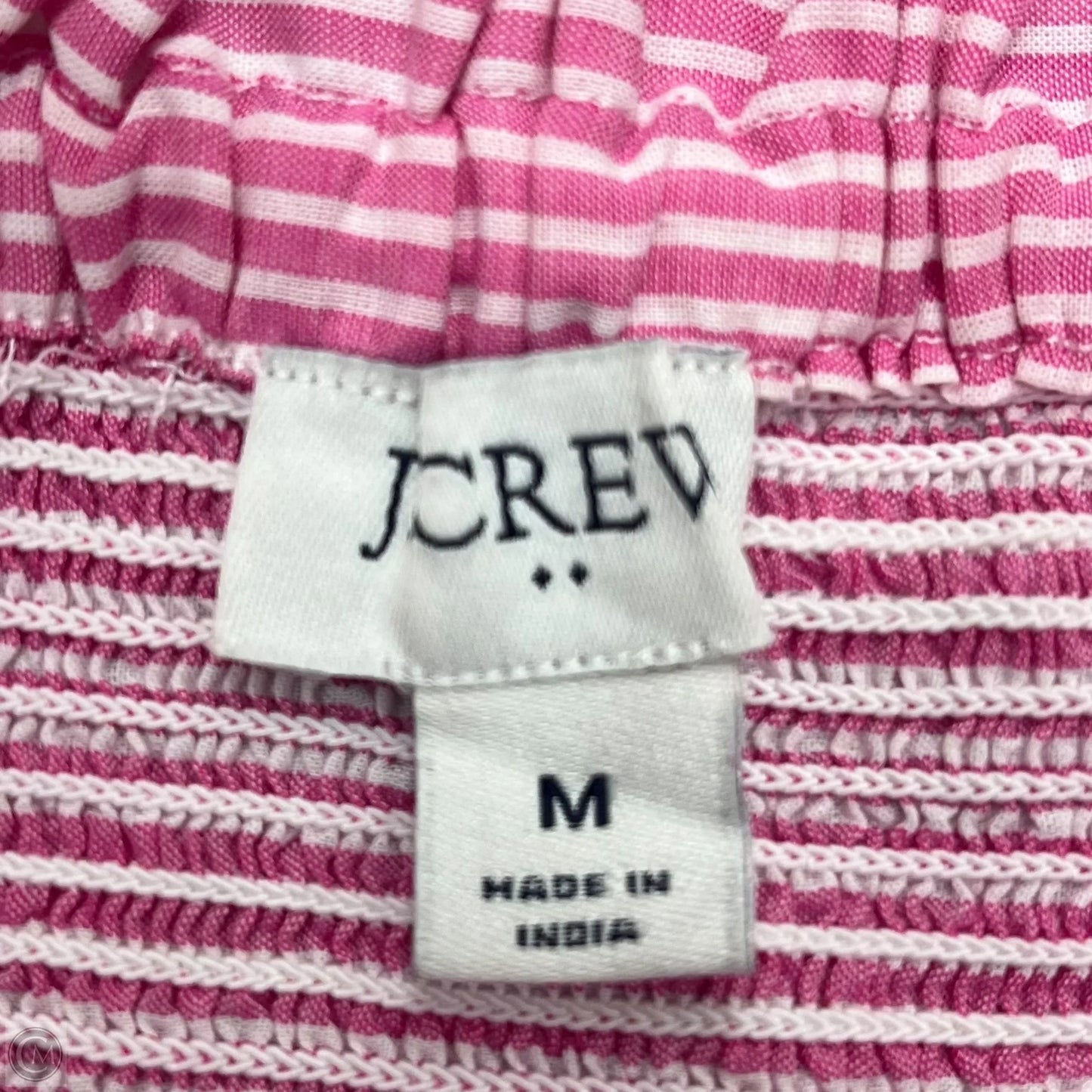 Dress Casual Short By J. Crew In Pink & White, Size: M