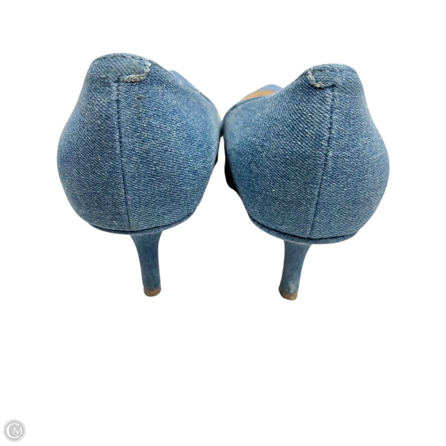 Shoes Heels Kitten By Marc Fisher In Blue Denim, Size: 6.5
