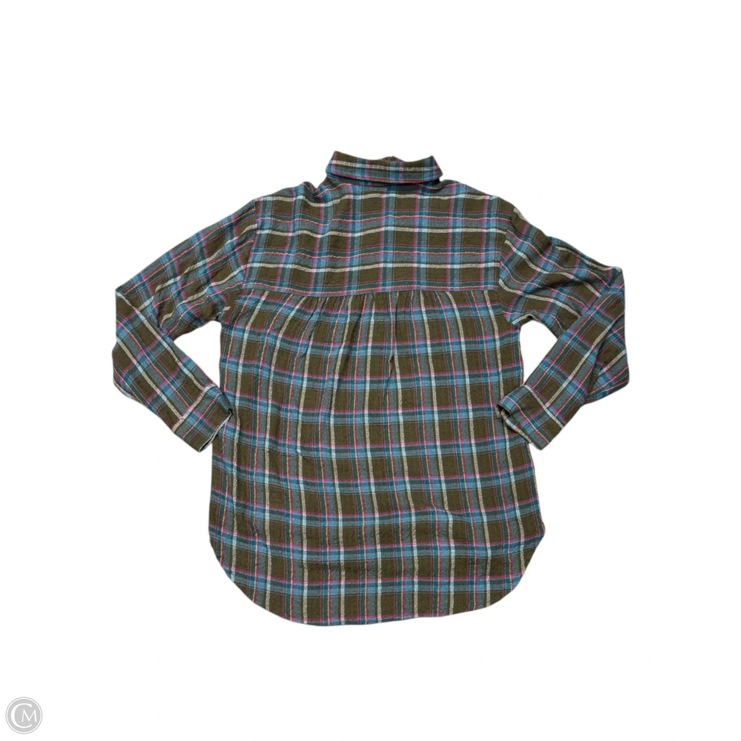 Top Long Sleeve By Pilcro In Plaid Pattern, Size: M