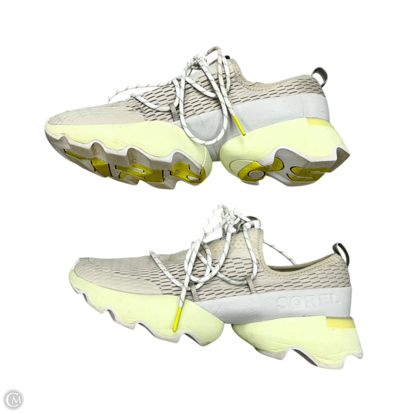 Shoes Athletic By Sorel In Cream & Yellow, Size: 9