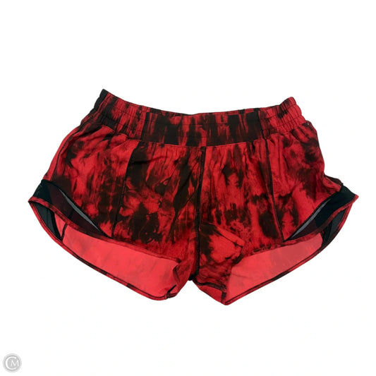 Athletic Shorts By Lululemon In Black & Red, Size: S