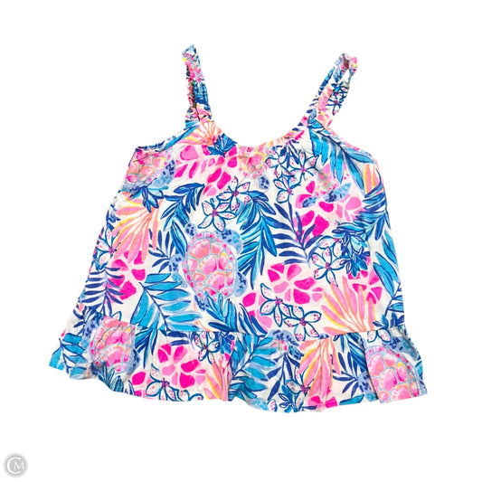 Top Sleeveless Designer By Lilly Pulitzer In Blue & Pink, Size: Xs