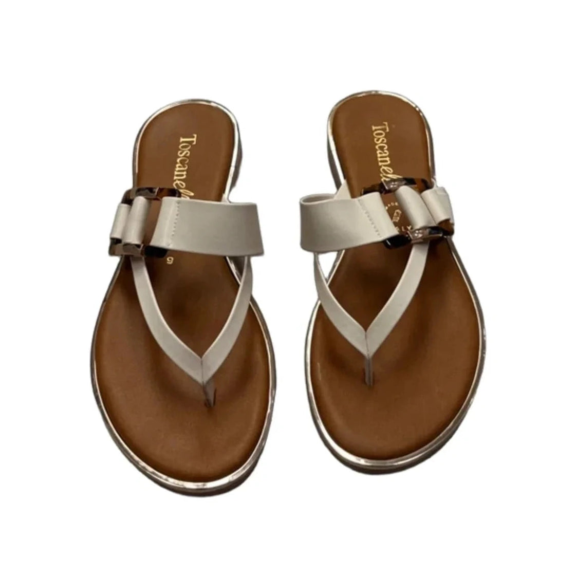 Sandals Flats By Toscanella In White, Size: 9