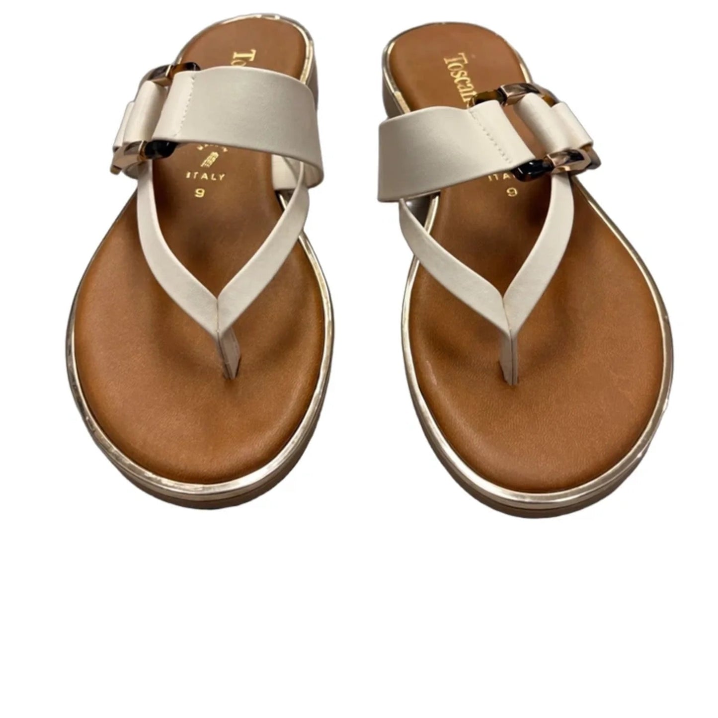 Sandals Flats By Toscanella In White, Size: 9