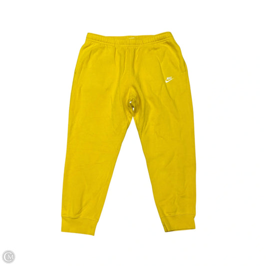 Athletic Pants By Nike Apparel In Yellow, Size: Xxl