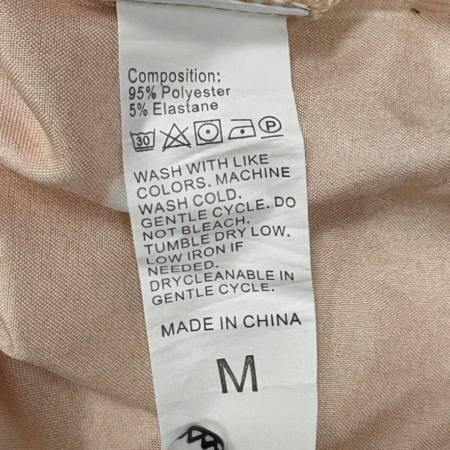 Pajamas 2pc In Cream, Size: M