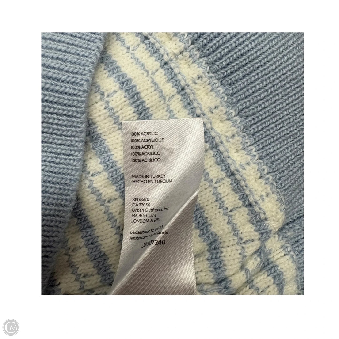Vest Sweater By Maeve In Blue & White, Size: Xs