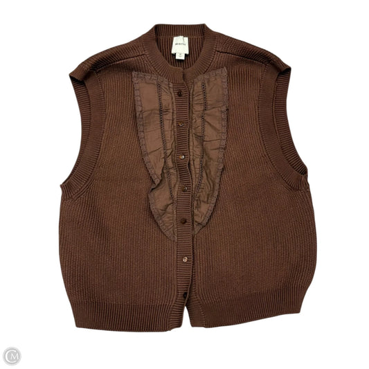 Vest Sweater By Maeve In Brown, Size: M