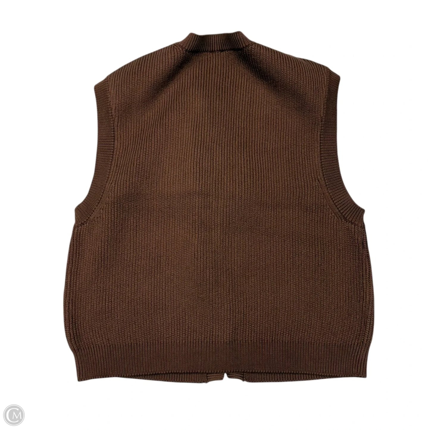 Vest Sweater By Maeve In Brown, Size: M