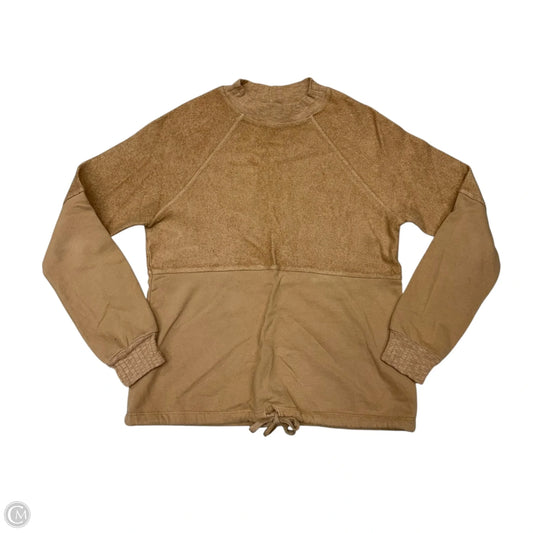 Sweatshirt Crewneck By Amadi In Tan, Size: S
