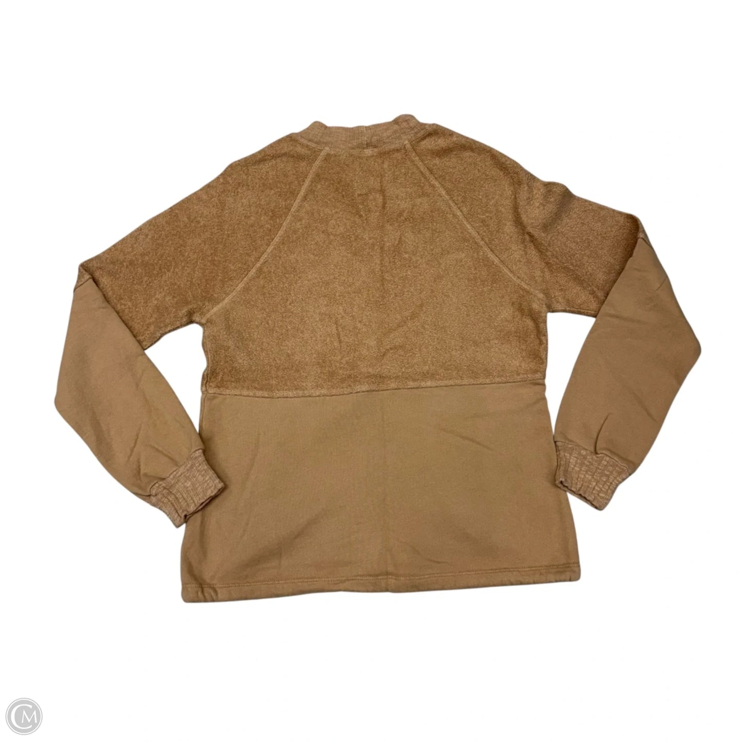 Sweatshirt Crewneck By Amadi In Tan, Size: S