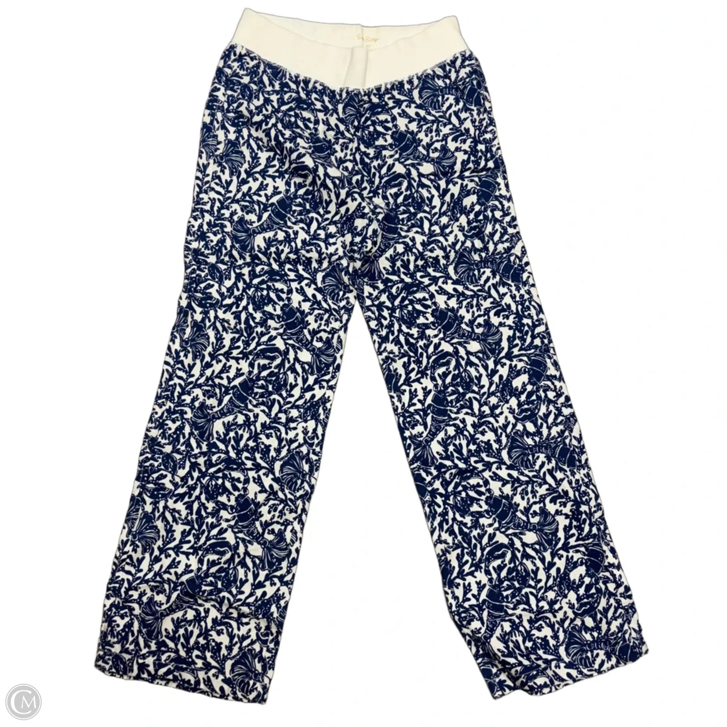 Pants Designer By Lilly Pulitzer In Blue & White, Size: M