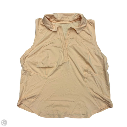 Athletic Tank Top By Lululemon In Orange, Size: M