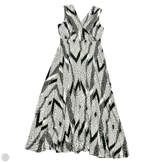 Dress Casual Maxi By Banana Republic In Black & Cream, Size: L