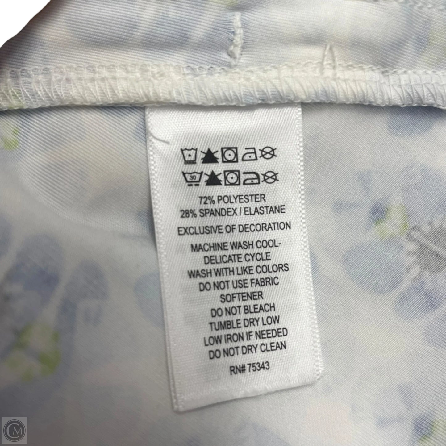Athletic Top Long Sleeve Collar By Sigrid Olsen In Blue & White, Size: M