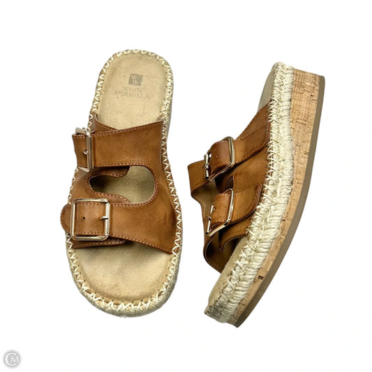 Sandals Heels Platform By White Mountain In Tan, Size: 6.5
