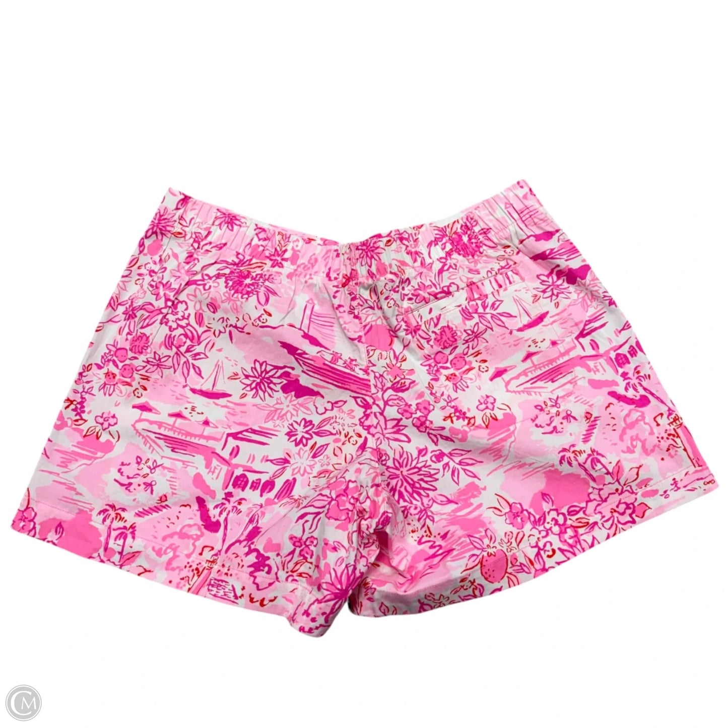 Shorts Designer By Lilly Pulitzer In Pink & White, Size: S