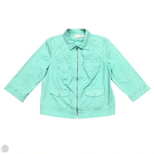 Blazer By Chicos In Aqua, Size: L