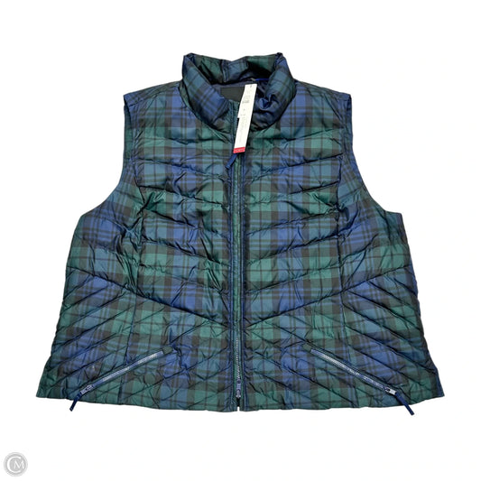 Vest Puffer & Quilted By Talbots In Plaid Pattern, Size: 2x