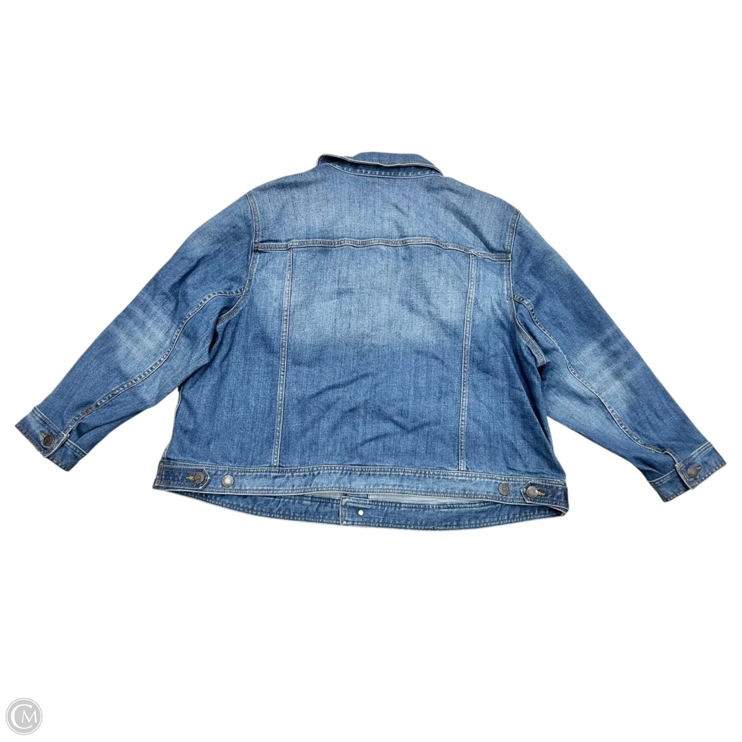 Jacket Denim By Talbots In Blue Denim, Size: 3Xp