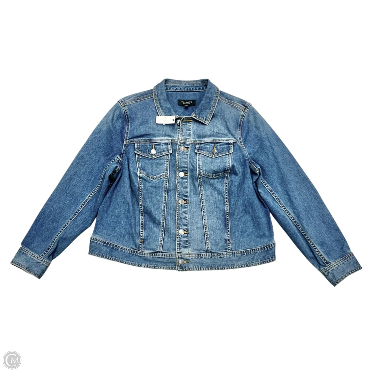 Jacket Denim By Talbots In Blue Denim, Size: 1Xp