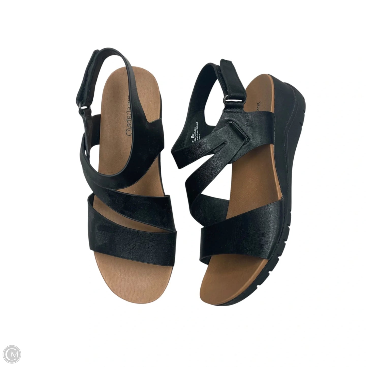 Sandals Heels Wedge By Bare Traps In Black, Size: 8