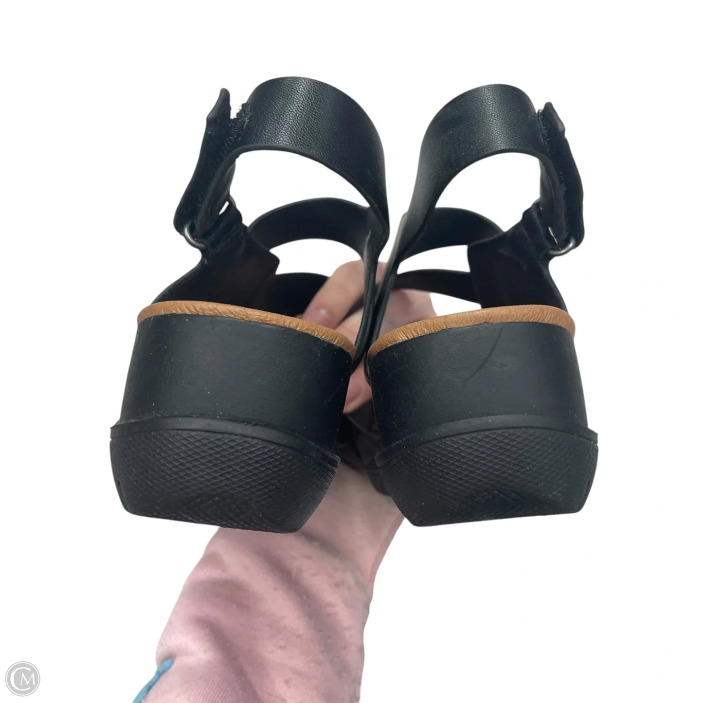 Sandals Heels Wedge By Bare Traps In Black, Size: 8