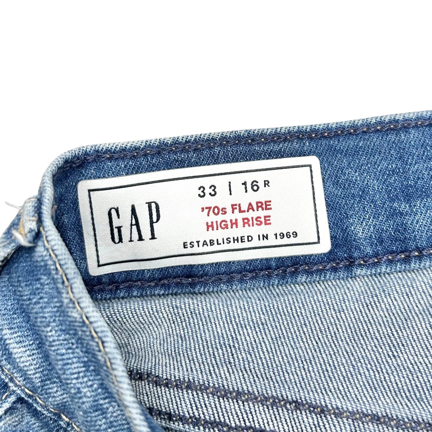 Jeans Flared By Gap In Blue Denim, Size: 16