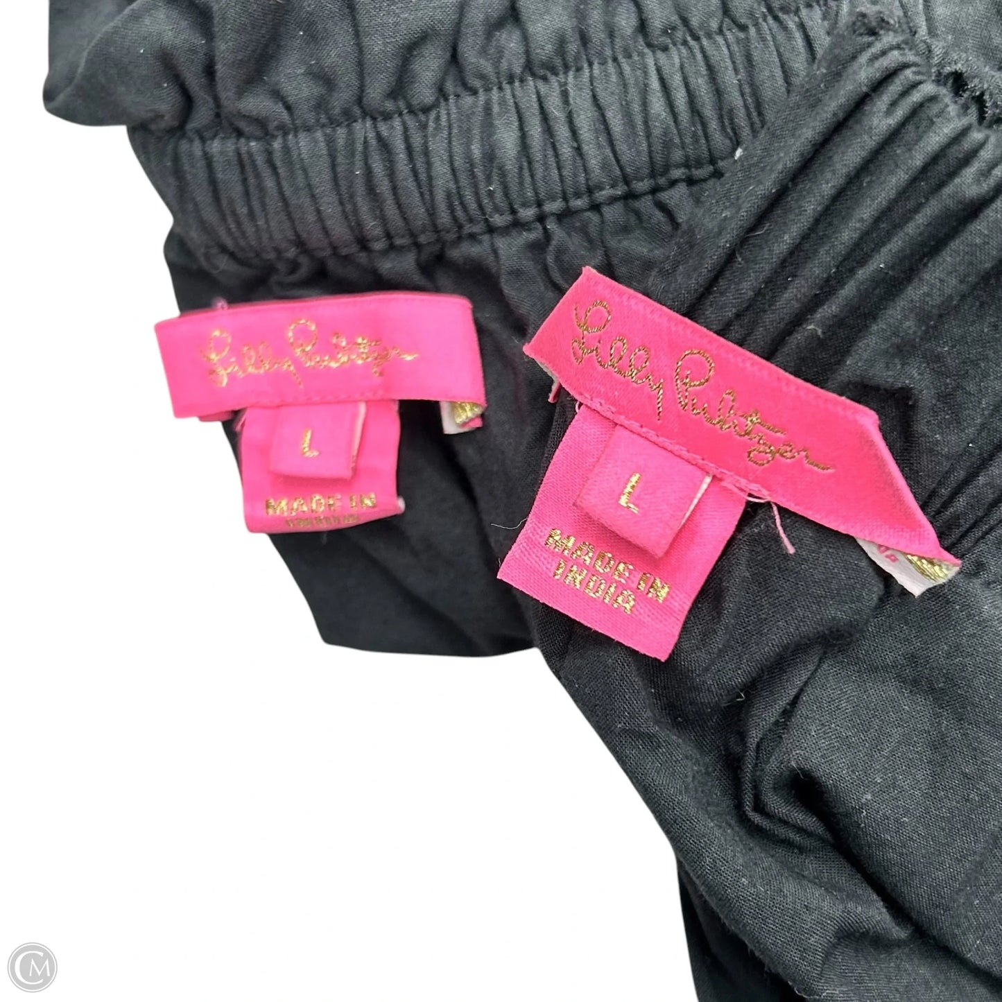 Skirt Set 2pc Designer By Lilly Pulitzer In Black, Size: L