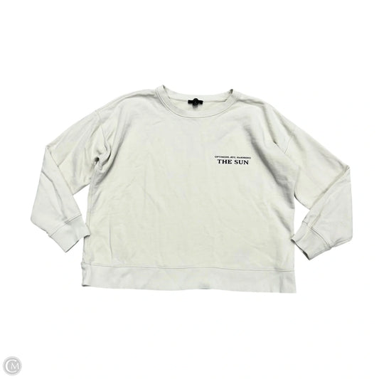 Sweatshirt Crewneck By J. Crew In Cream, Size: M