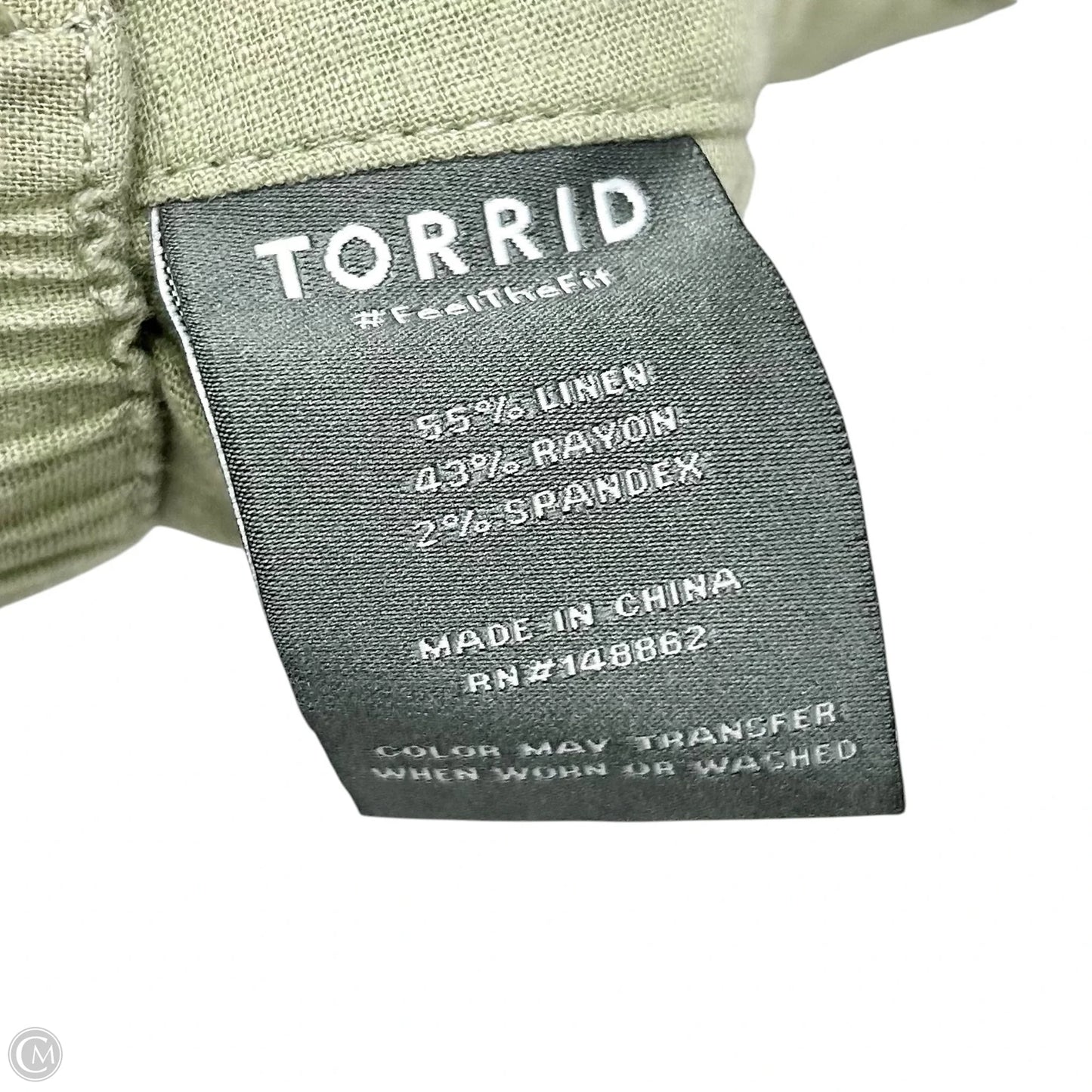 Pants Cropped By Torrid In Green, Size: 14