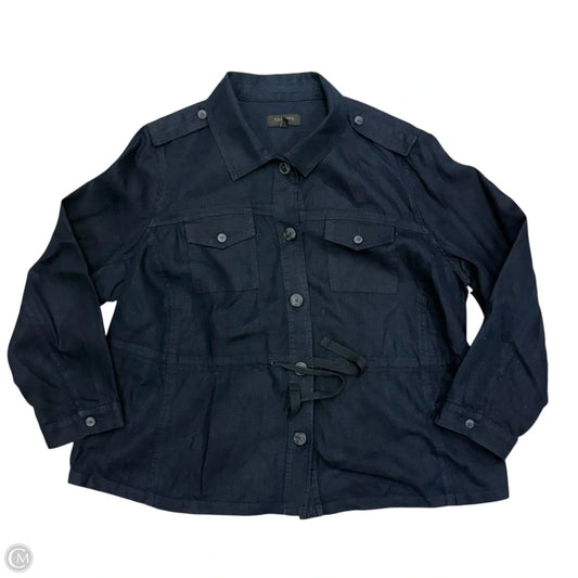 Jacket Shirt By Talbots In Navy, Size: 2x