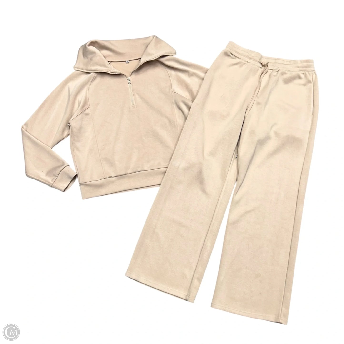 Pants Set 2pc In Tan, Size: M