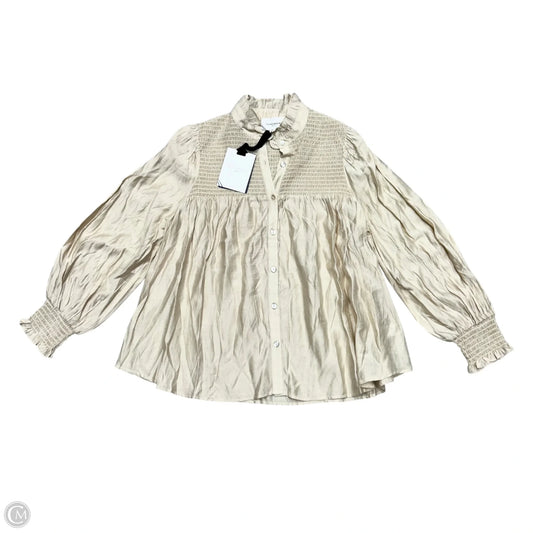 Top Long Sleeve By Pomander Place In Cream, Size: L