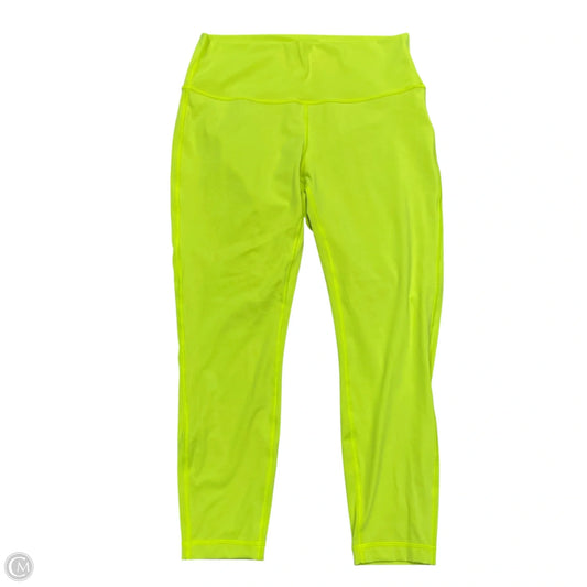Athletic Leggings By Lululemon In Yellow, Size: L