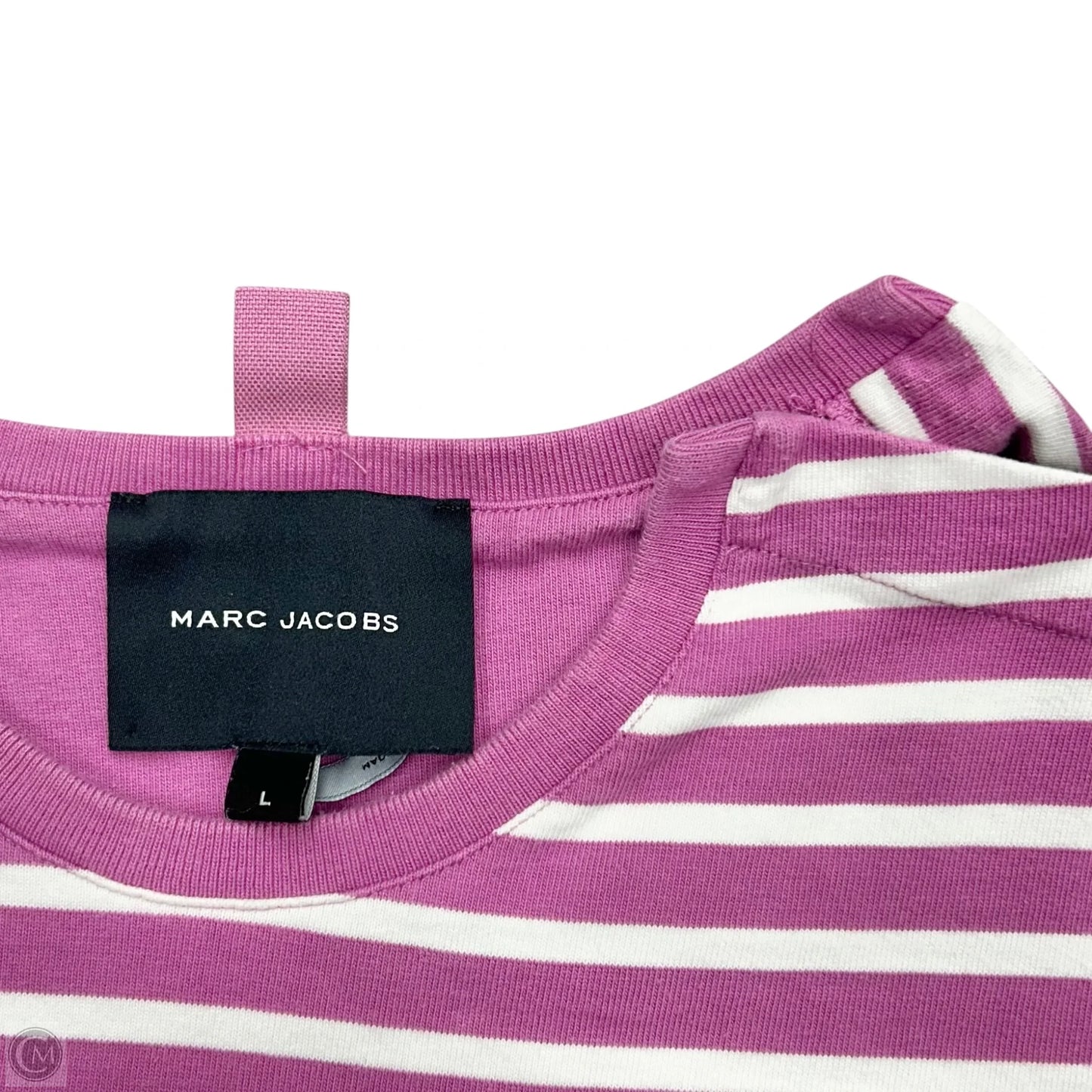Top Long Sleeve Luxury Designer By Marc Jacobs In Striped Pattern, Size: L