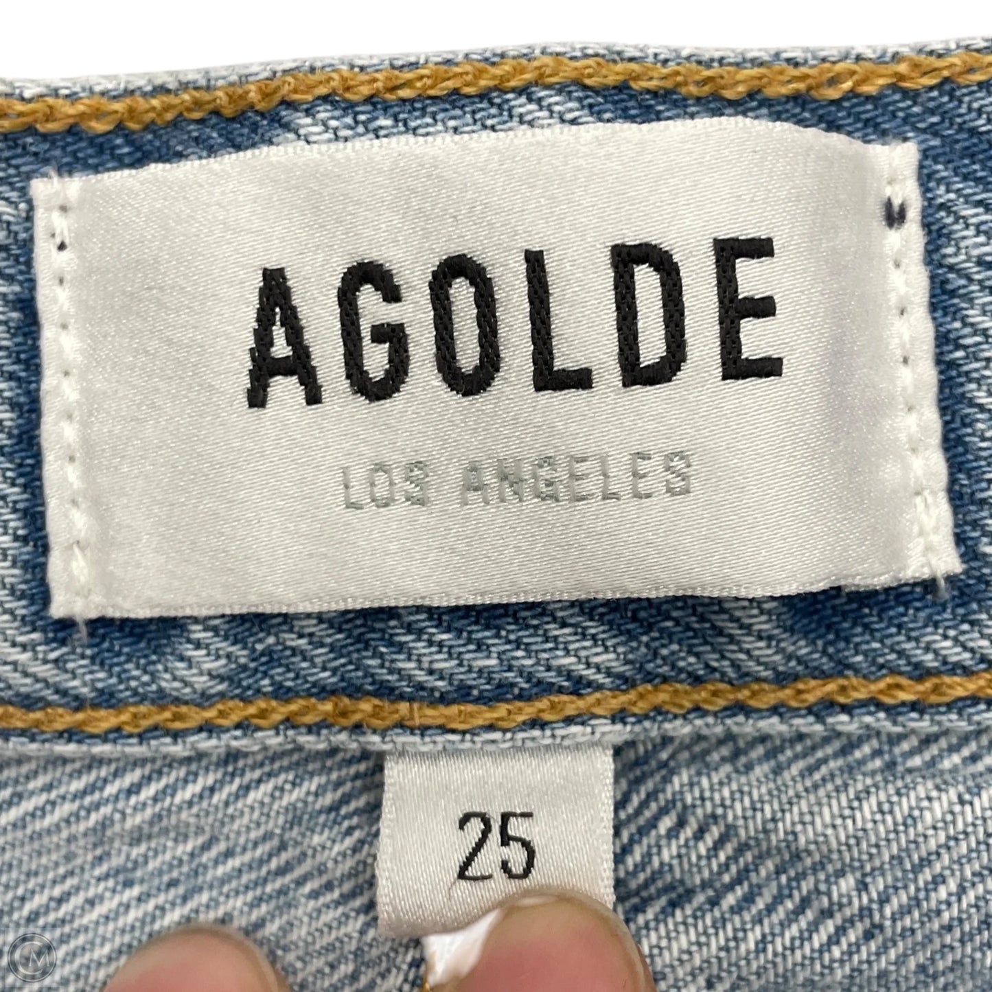 Jeans Straight By Agolde In Blue Denim, Size: 0
