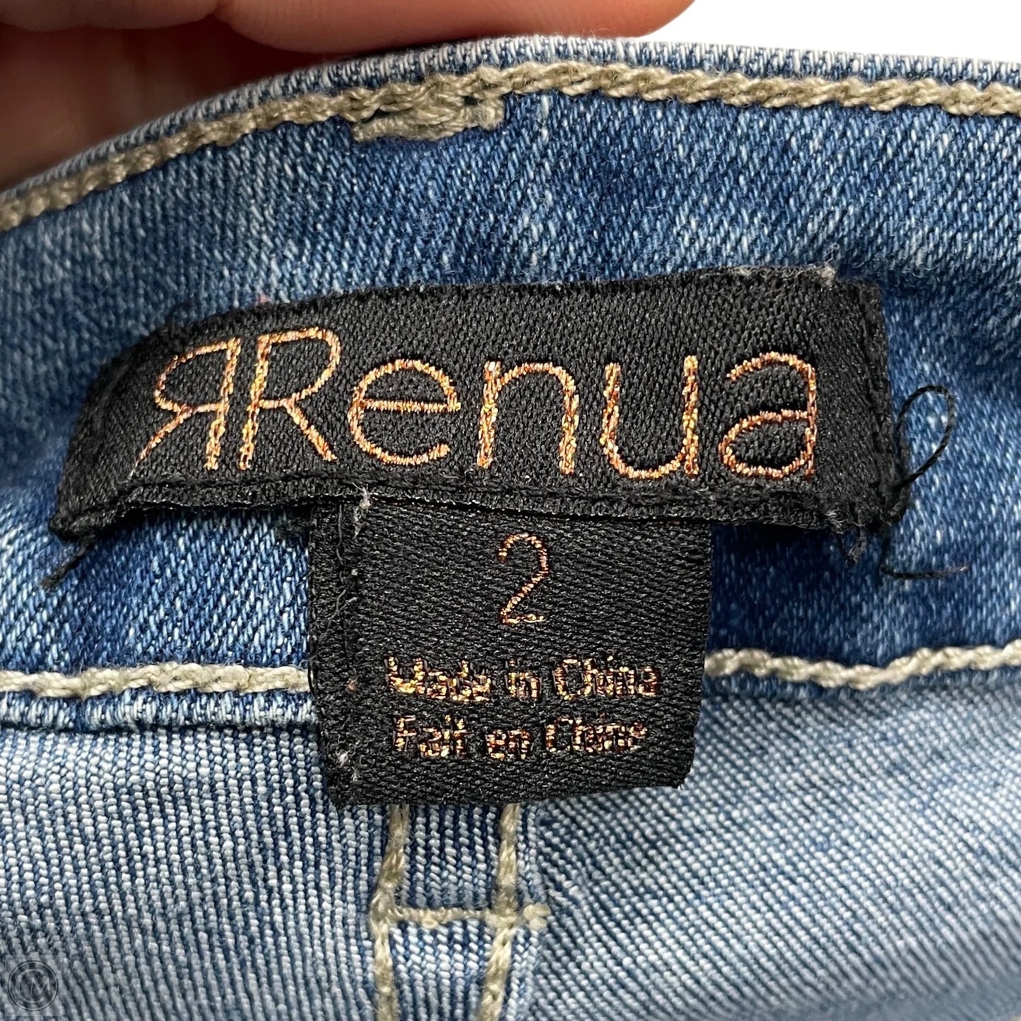 Jeans Straight By Rrenua In Blue Denim, Size: 2