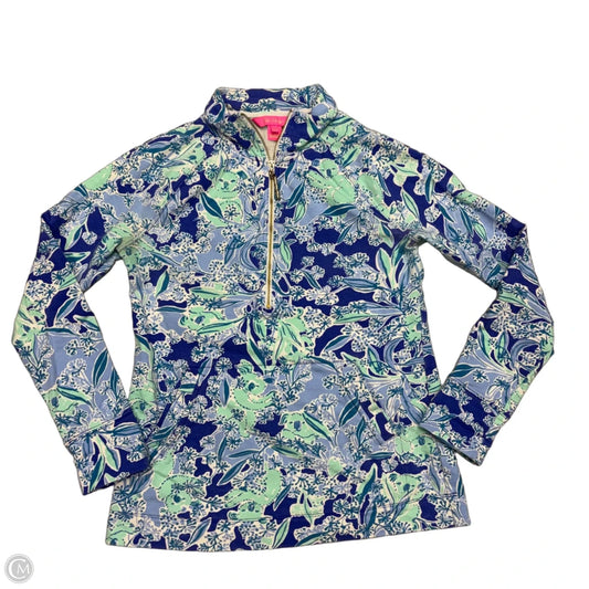 Sweatshirt Designer By Lilly Pulitzer In Blue & White, Size: Xxs