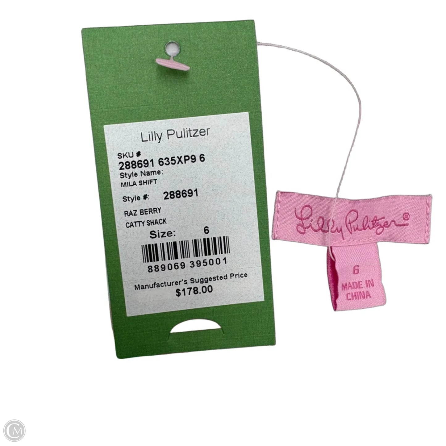 Dress Designer By Lilly Pulitzer In Green & Pink, Size: S