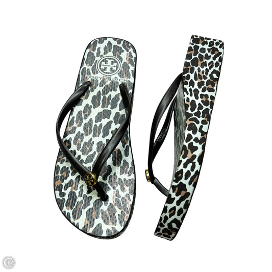 Sandals Designer By Tory Burch In Leopard Print, Size: 5