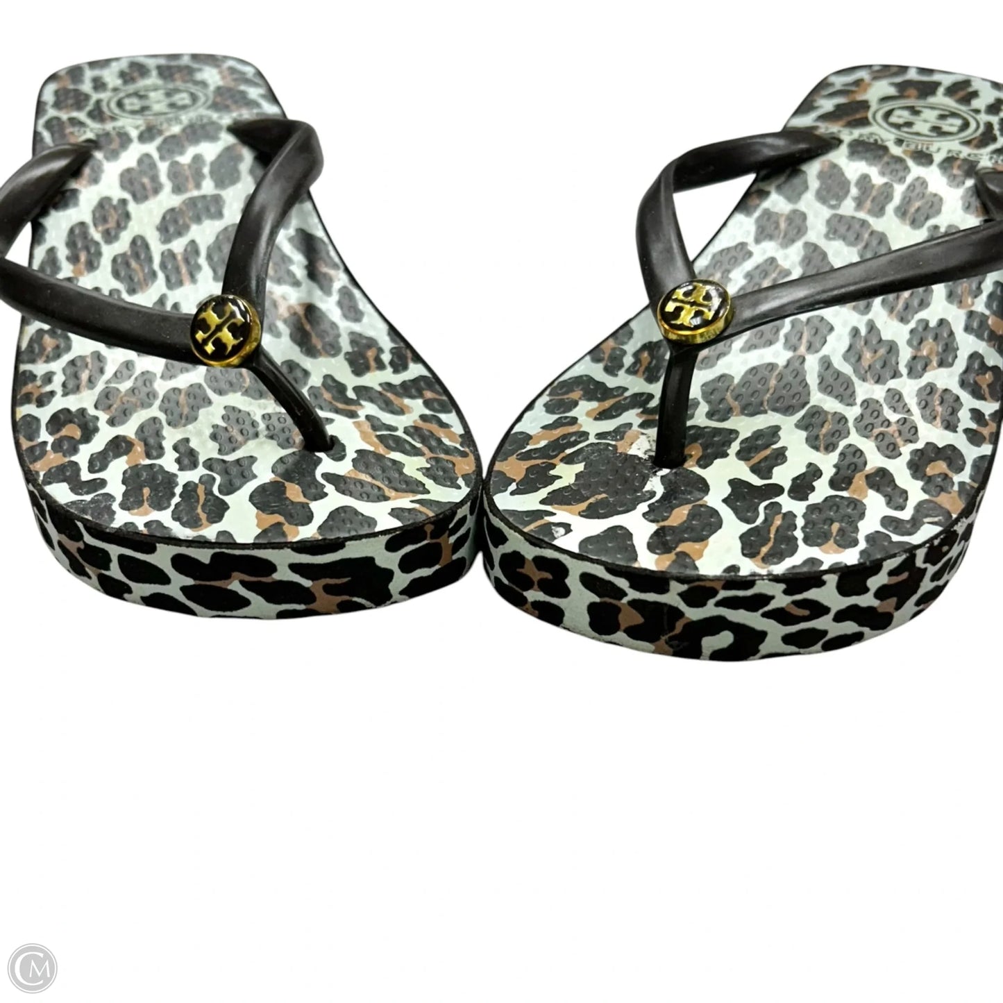 Sandals Designer By Tory Burch In Leopard Print, Size: 5
