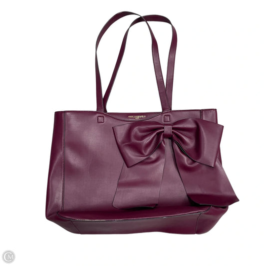 Tote Designer By Karl Lagerfeld, Size: Large