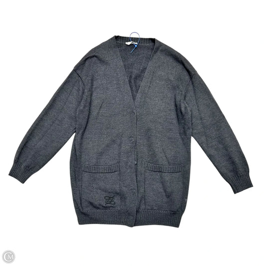 Sweater Cardigan Luxury Designer By Fendi In Grey, Size: S