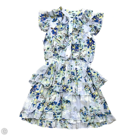 Dress Designer By Misa In Blue & Yellow, Size: Xs