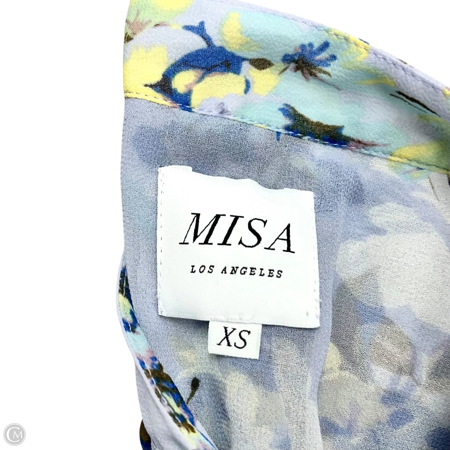 Dress Designer By Misa In Blue & Yellow, Size: Xs