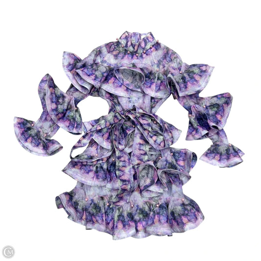 Dress Party Short By Zimmermann In Purple, Size: Xs