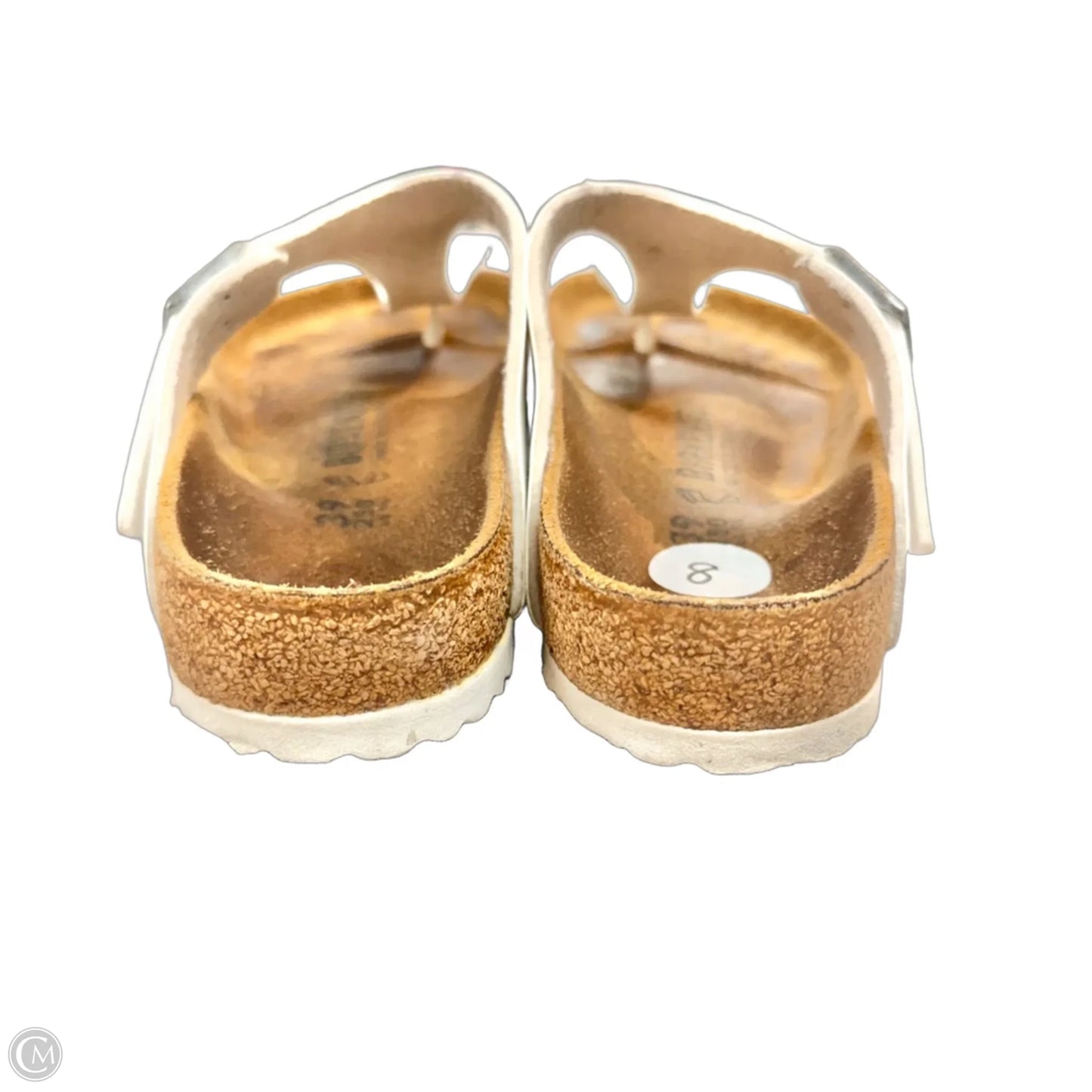 Sandals Flats By Birkenstock In White, Size: 8